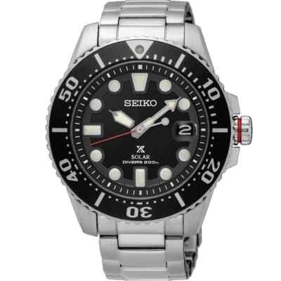 Seiko Solar V157-0BT0 Divers 200m Stainless Steel Men's Watch - Image 1 of 4