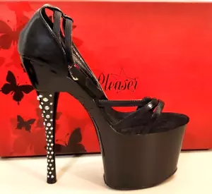 Pleaser Diamond 770/B/M Platform Pole Dancing Sexy Rhinestone High Heels size 10 - Picture 1 of 8