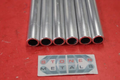 6 Pc 1/2" OD x .065" Wall 6061 T6 ALUMINUM Round Tube 36" long .373" ID Seamless - Image 1 of 2