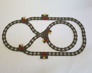 Lego® Duplo Eisenbahn Schienen TRAIN DUNKELGRAU SET Gebogene Gerade Weichen 3 ZU