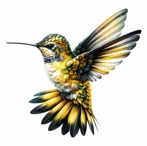Calcomanía adhesiva amarilla para computadora portátil colibrí para paredes autos contenedor inodoros taza y taza - Imagen 1 de 2