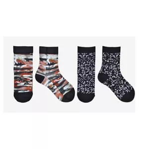Paquete de 2 calcetines atléticos de tripulación para niños Art Class, patrón de camuflaje y puntos - talla M, L - Imagen 1 de 1