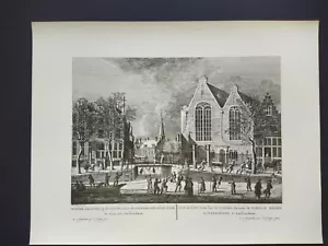 Ets Amsterdam Winter-Gezicht op de Cingel, reproductie 35 x 46 cm - Picture 1 of 1