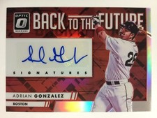 Adrian Gonzalez 7/10 2016 Donruss Optic Back To The Future Auto Red Refractor