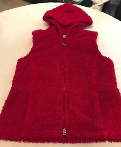 J. Jill Dark Red Hooded Front Zip Textured Vest Size: Small EUC - Picture 1 of 3