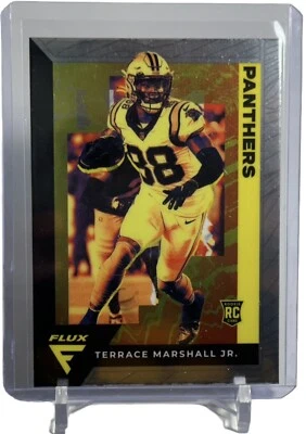 Terrace Marshall Jr 2021 Panini Chronicles Flux Chrome Rookie RC #FX-16 Panthers - Image 1 of 3
