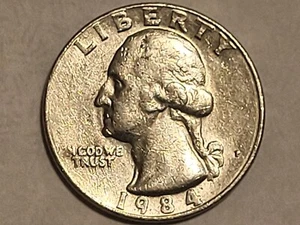 1984-P Quarter Multi Die Errors US Mint filled Error Smoking Eagle  - Bild 1 von 10