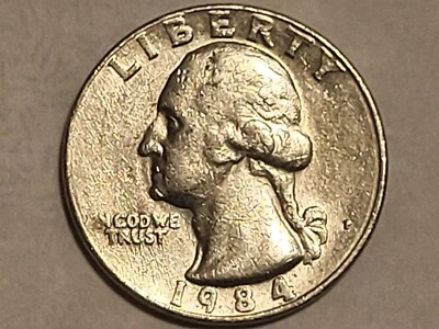 1984-P Quarter Multi Die Errors US Mint filled Error Smoking eagle  - Image 1 of 4