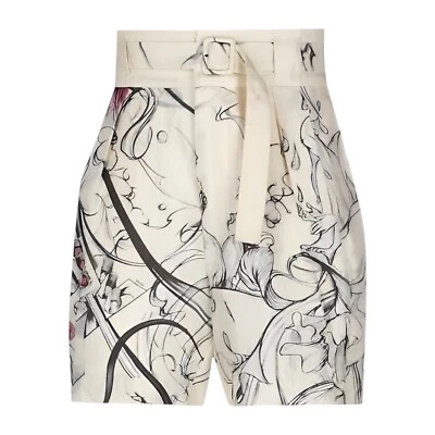 Pantalones cortos de seda con cinturón vintage Prada James Jean Fairy S/S 2008 Foto 1 de 4