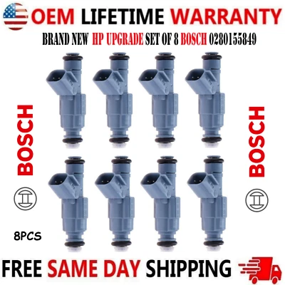 BOSCH New HP UPGRADE x8 Fuel Injectors for 2001-2007 Jeep Grand Cherokee 4.7L V8 - Image 1 of 4