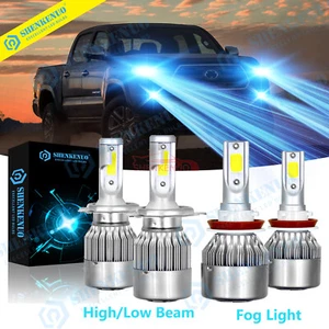 8000K LED Combo Headlight High/Low Fog Light Bulbs Kit for Toyota Tacoma 2012-15 - Picture 1 of 12