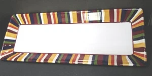 Pampered Chef Simple Additions Rectangular Serving Dish Platter Stripes 15" - Picture 1 of 7