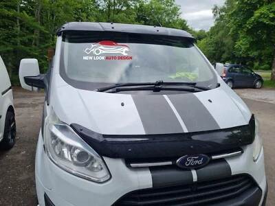 FORD TRANSIT CUSTOM 2012+ Black External Sun Visor Solid Acrylic