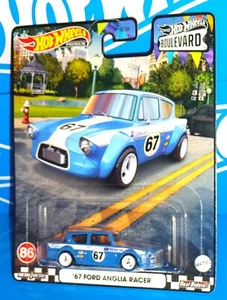 Hot Wheels Premium 2023 Boulevard Series #86 '67 Ford Anglia Racer Blue - Picture 1 of 2