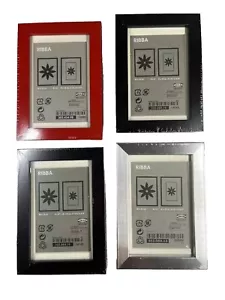Ikea Ribba rot schwarz silber doppelter Verwendungszweck 4"" x 6"" Bilderrahmen Menge 4 Rahmen - Bild 1 von 10