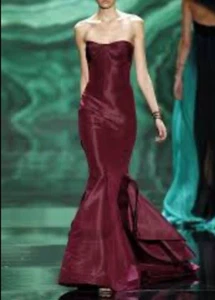Monique Lhuillier Collection 2013 Runway PURPLE Ruffle Long Ball Gown Dress 0 2 - Picture 1 of 4