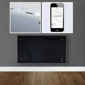Adax Clea Wifi Glass Electric Radiator / Panel Heater + Timer, Wall Mounted - Picture 1 of 3
