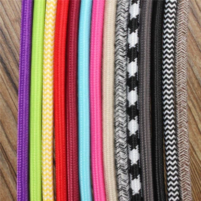 5M/ 10M Fabric Braided Wire Lighting Flexible Cord 2/3 Core Twisted/Round Cable - Image 1 of 4