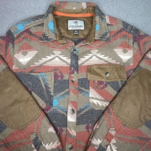 Legendary Whitetails Shirt Mens Medium Harbor Desert Oasis Aztec Elbow Patches M - Picture 1 of 14
