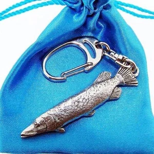 Pike Key Ring Handcrafted from Solid Pewter In the UK - Picture 1 of 1