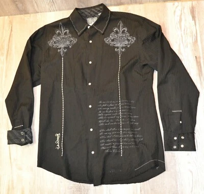 Camisa Filter Edición Limitada Negra Manga Larga Botón Perla Talla XL Foto 1 de 4