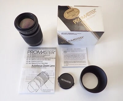 for Pentax Mount - PROMASTER AF 100-300mm 1:5-6.3 Lens, Macro 1:4 - Excellent - Image 1 of 4