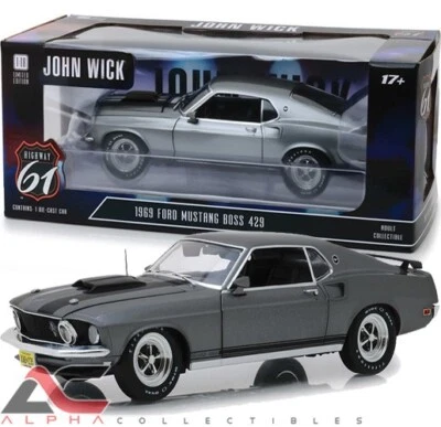HIGHWAY 61 18016 1:18 1969 FORD MUSTANG BOSS 429 "JOHN WICK" 2014 - Image 1 of 4