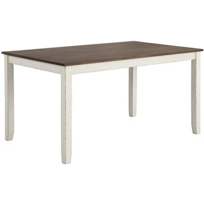 Coaster Fortress 7 件套农舍木质餐饮套装栗色和复古白色 — 第 1/4 张图片