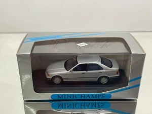 MINICHAMPS 023300 BMW E36 SEDAN 3 SERIES 1992 -SILVER MET. 1:43- GOOD IN BOX - Picture 1 of 8
