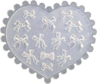 1Pc White DIY 3D Bowknot Silicone Nail Art Decortive Design Mold  - Image 1 of 4