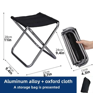 Portable Foldable Chair Stool for Outdoor Activities - Camping, Fishing - Picture 1 of 8