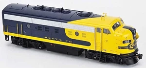 Bowser 24614 HO EMD F9A - Standard DC Santa Fe #285 (Warbonnet, blue, yellow - Picture 1 of 1