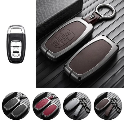 Funda para llave de coche de cuero de aleación de zinc para Audi RS R8 Q3 Q5 Q7 S8 A7 A3 A4 A5 A6 Foto 1 de 4
