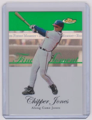 2007 Topps Finest Rookie Finest Moments Green Refractor Chipper Jones #/199 - Image 1 of 2