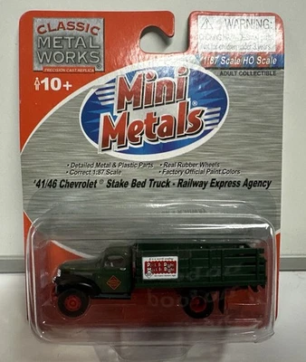 Mini Metals HO Scale REA Railway Express 41/46 Chevrolet Stake Bed Truck #30340 - Image 1 of 4