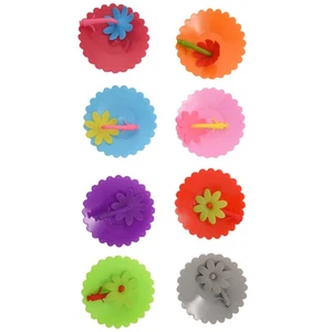 3X(8 PièCes Couvercles de Tasse en Silicone -PoussièRe Couvercles Verre pou8067 - Bild 1 von 9