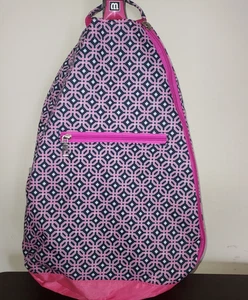 NTB  Women's Tennis Backpack & Pickleball Bag Colorful  Pink & Navy Knot - Picture 1 of 6