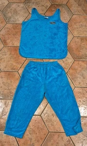 LADIES 1980'S VELOUR VEST TOP AND CASUAL 3/4 TROUSERS FROM APOLLO SPORTS - M - Picture 1 of 5