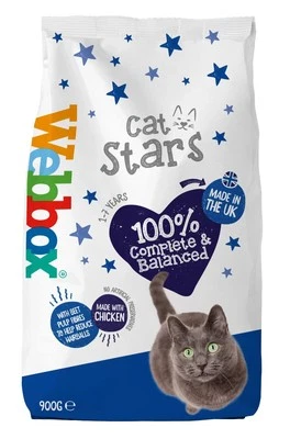 CAT STARS CHICKEN Webbox Dry Adult Cat Food Complete Balanced Meal 5.4kg | 6x900