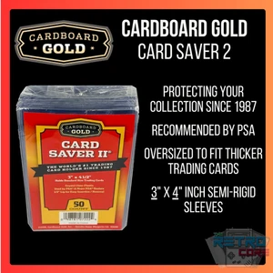 50 Card Saver 2 Holders by Cardboard Gold – PSA BGS Grading Submission Protector - Picture 1 of 1