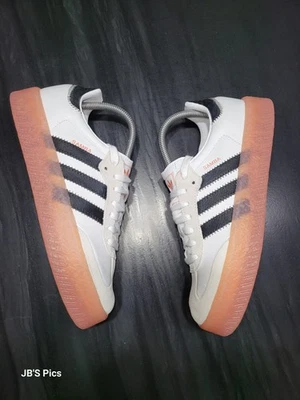 Adidas Samba Sambae Mujer Blanco Nube/Núcleo Negro/Semi Coral Suela de Goma Tenis Foto 1 de 4
