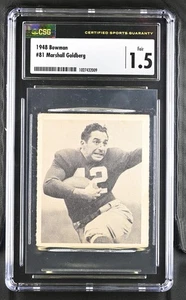 1948 Bowman #81 Marshall Goldberg Chicago Cardinals – Rookie – SP - CSG 1.5 Fair - Picture 1 of 2
