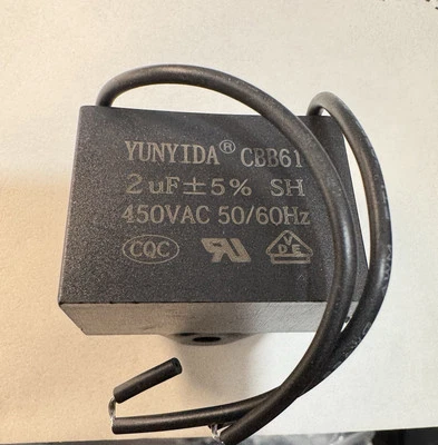 YUNYIDA CBB61 2uF CONDENSATORE avviamento 450V 450Vac SPUNTO CAPPA CLIMA VENTILATORE