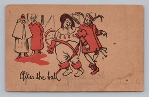 AK Humor Betrunkene Männer nach dem Ball UDB - Bild 1 von 2