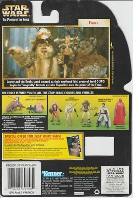 Star Wars Ewoks: Wicket and Logray POTF2 Freeze Frame Hasbro Cardback SOLO 1998 Foto 1 de 2