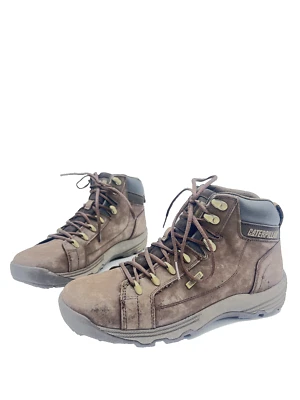 CAT SUPERSEDE Botines De Cuero Marrones Para Hombres T.43 US.10 UK.9 - Imagen 1 de 4