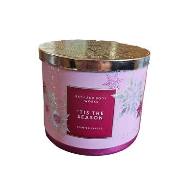 Bath and Body Works 'TIS THE SEASON 3 Wick 14.5 oz Scented Candle Apple Cinnamon - Image 1 of 3