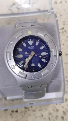 SWATCH IRONY АКВАЛАНГ 200 + YDS4004AM АЛЮМИНИЙ AG 1998 NOS - Изображение 1 из 4