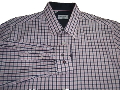 New Duchamp London Multicolor Mini Plaid Long Sleeve Cotton Shirt Size 18-XXL - Image 1 of 4