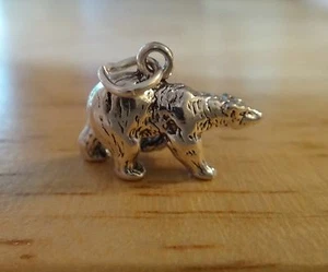 Sterling Silver 3D 13x18mm 4.5 gram Polar Bear Zoo Animal Charm - Picture 1 of 5